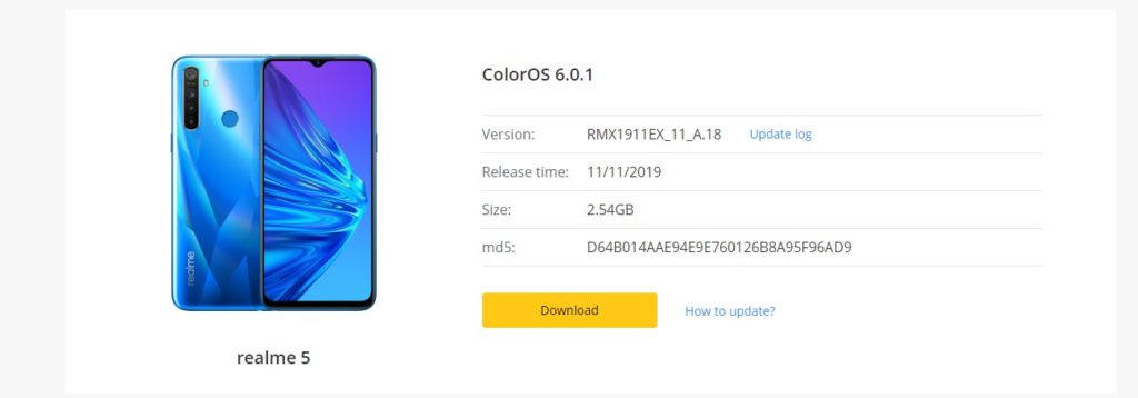 Realme 5 October Security Patch Update Rolling Out | Download Link