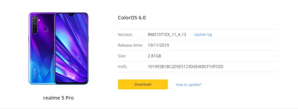 Realme 5 Pro November Security Patch Update Rolling Out | RMX1971EX_11_A.13 | RealmeUpdates.Net