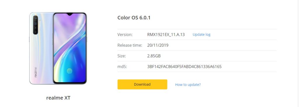Realme XT November Security Patch Update Rolling Out | RMX1921EX_11.A.13| RealmeUpdates.Net