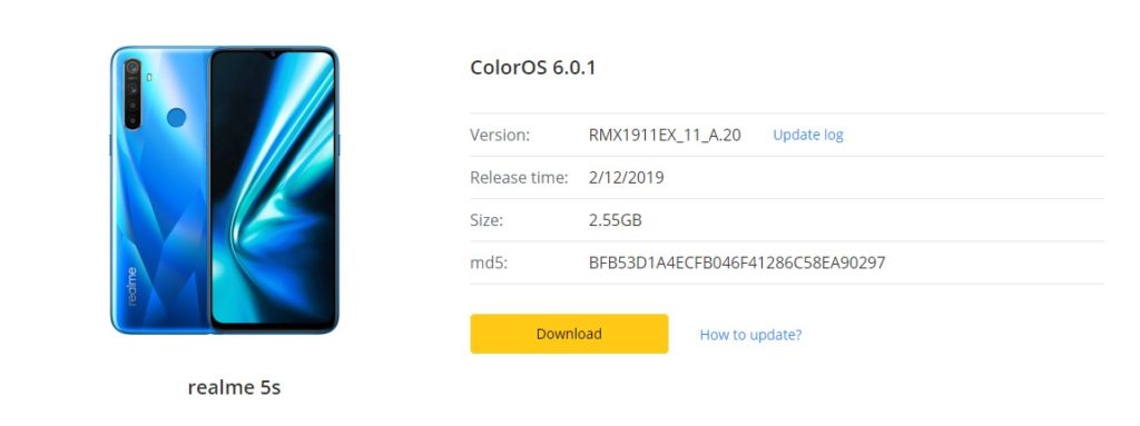 Realme 5S November Security Patch Update Rolling Out | RMX1911EX_11_A.20 | RealmeUpdates.Net