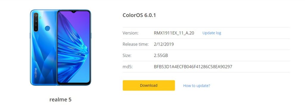 Realme 5 November Security Patch Update Rolling Out | RMX1911EX_11_A.20 | RealmeUpdates.Net