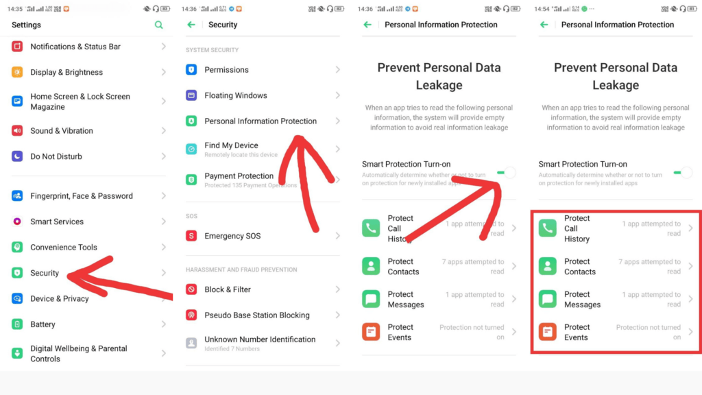 How to Enable Personal Information Protection in Realme Smartphone - Realmi Updates