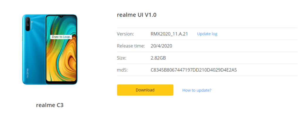 Breaking:-Realme C3 New April 2020 Security Patch Update Improves Camera, Fixed Pubg Stuck Issue & Much More [RMX2020_11_A.21] - Realme Updates