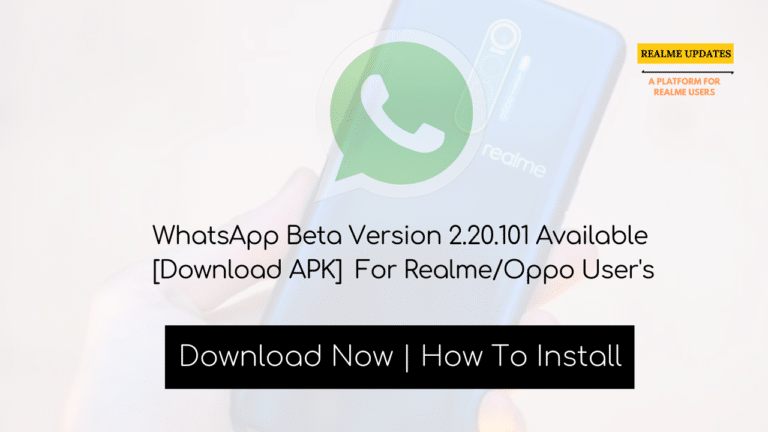 WhatsApp Beta Version 2.20.101 Available [Download APK] For Realme/Oppo User's - Realmi Updates