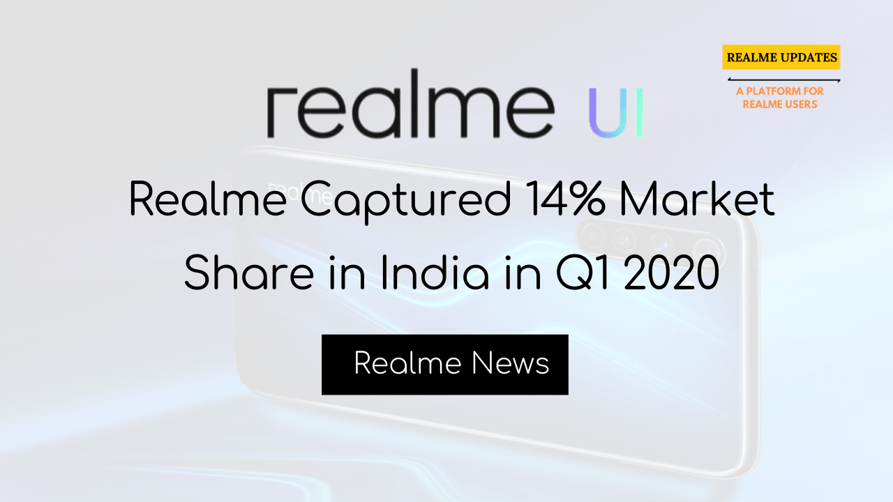 Realme Captured 14% Market Share in India in Q1 2020 - Realme Updates