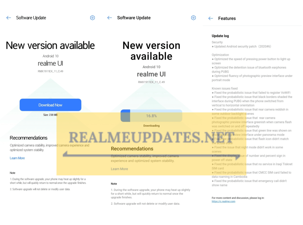 Realme 5 C.49 June 2020 Security Patch Update Screenshot [RMX1911EX_11_C.49] - Realme Updates