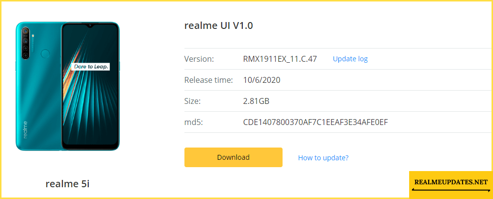 Realme 5i C.49 June 2020 Security Patch Update Improved Bluetooth, Fixed VoWiFi, Night Mode and Much More [RMX2030EX_11_C.49] - Realmi Updates