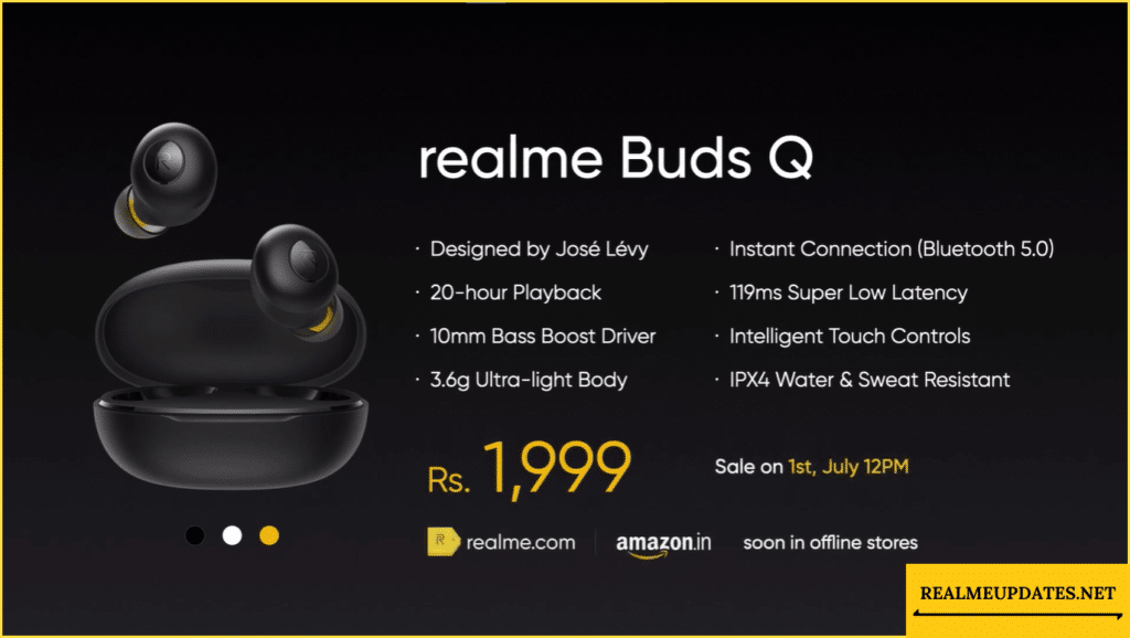 Realme Buds Q Launched:Design, Specification, Availability, Price & More - Realme Updates