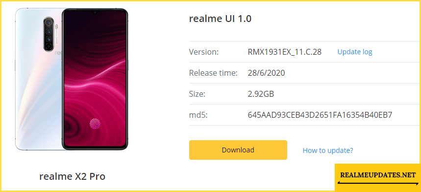 Realme X2 Pro C.28 June 2020 Security Patch Update Brings Realme Link, Optimized PUBG Lag, Screen Recording & Much More [RMX1931EX_11.C.28] - Realmi Updates