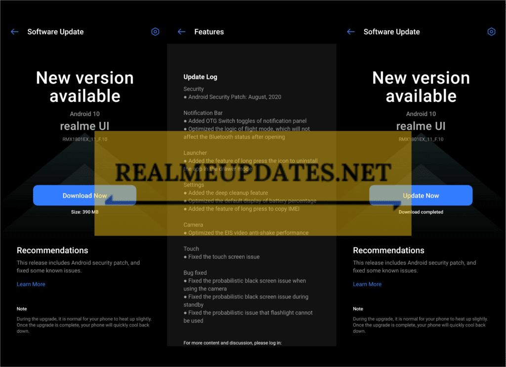 [F.10] Realme 2 Pro August 2020 Security Patch Update Brings New Android Security Patch, Deep Clean Feature, OTG Toggle, Improved Camera & Much More [Download Link] - Realme Updates