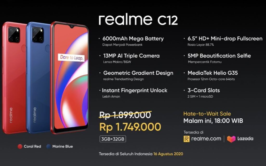 Finally, Realme C12 Launched In Indonesia: Specification, Features, Price & Much More