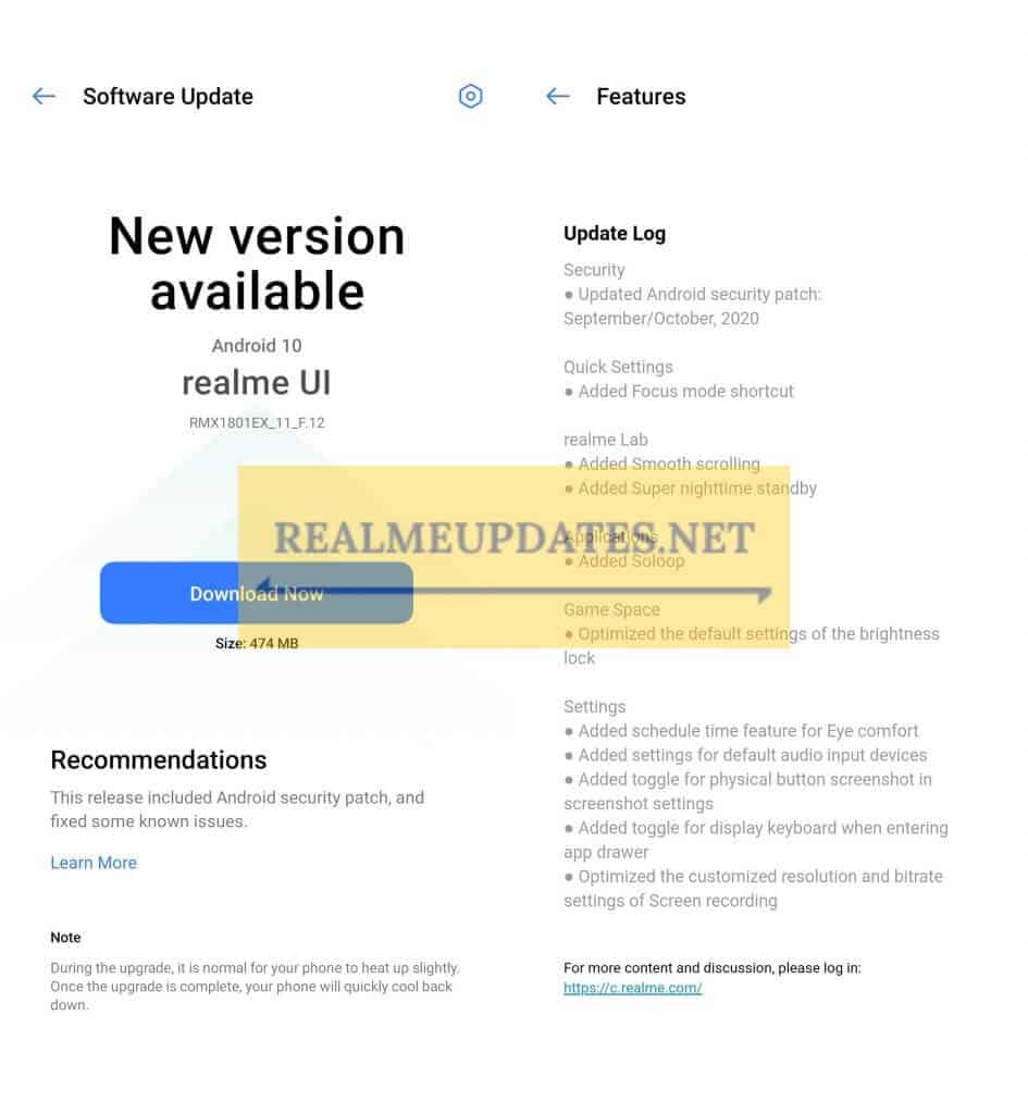 Realme 2 Pro October 2020 Update - Realme Updates