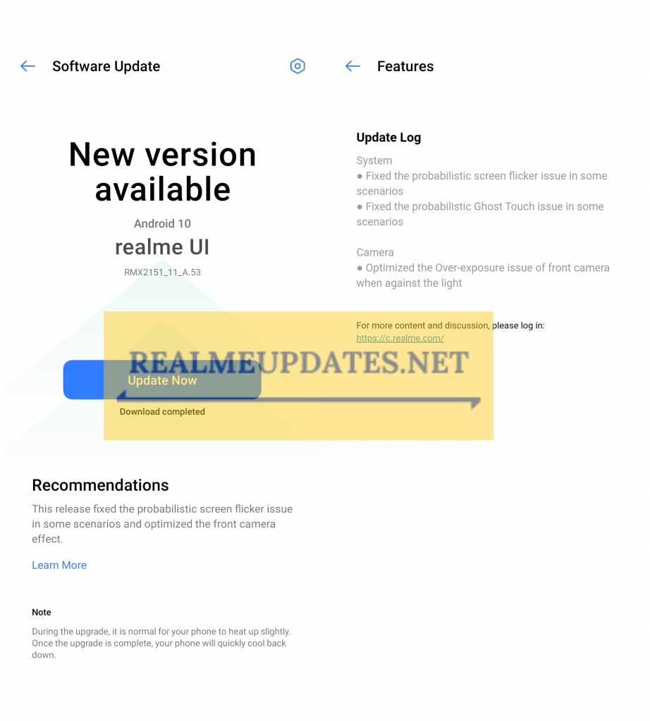 Realme 7 October 2020 Update Screenshot - Realme Updates