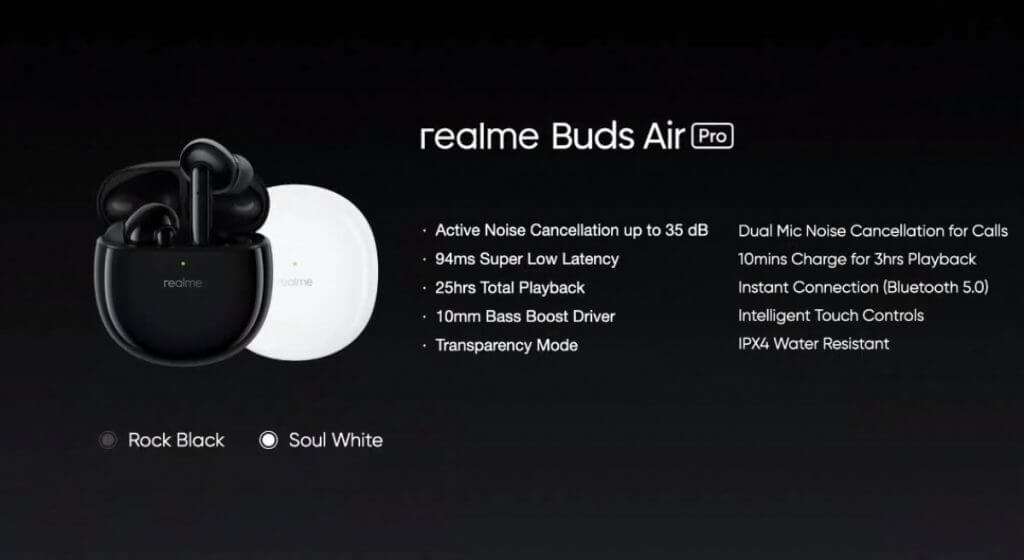 Realme Buds Air ProDesign, Specification, Availability, Price & More - Realme Updates