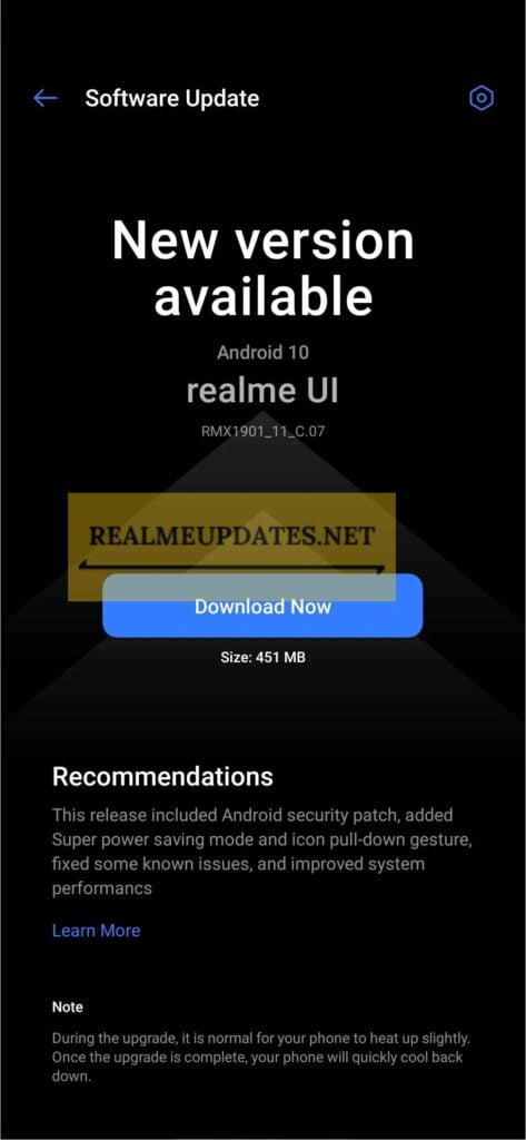 Realme X November 2020 Update Screenshot - Realme Updates