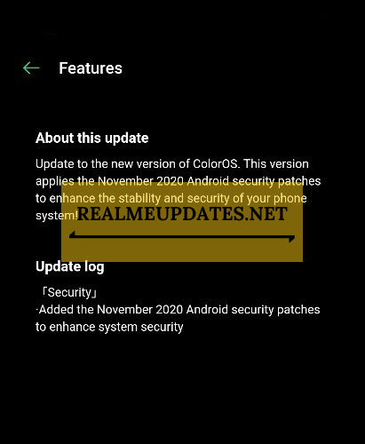Oppo K3 November 2020 Update Screenshot - Realme Updates