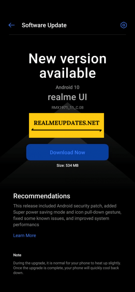 [C.08 ]Realme 5 Pro November 2020 Update Screenshot - Realme Updates