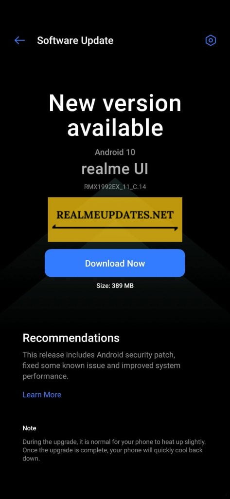 Realme X2 November 2020 Update Screenshot - Realme Updates 