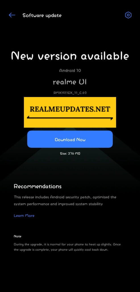 Realme 5 January 2021 Security Update Screenshot - RealmeUpdates.Net