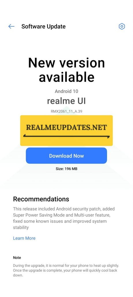 Realme 6 Pro November 2020 Update Screenshot - Realme Updates 