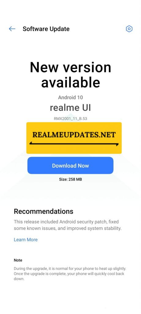 Realme 6i December 2020 Update Screenshot - Realme Updates 