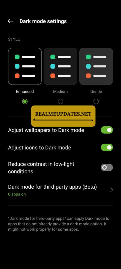 Realme UI 2.0 Dark Mode - RealmeUpdates.Net