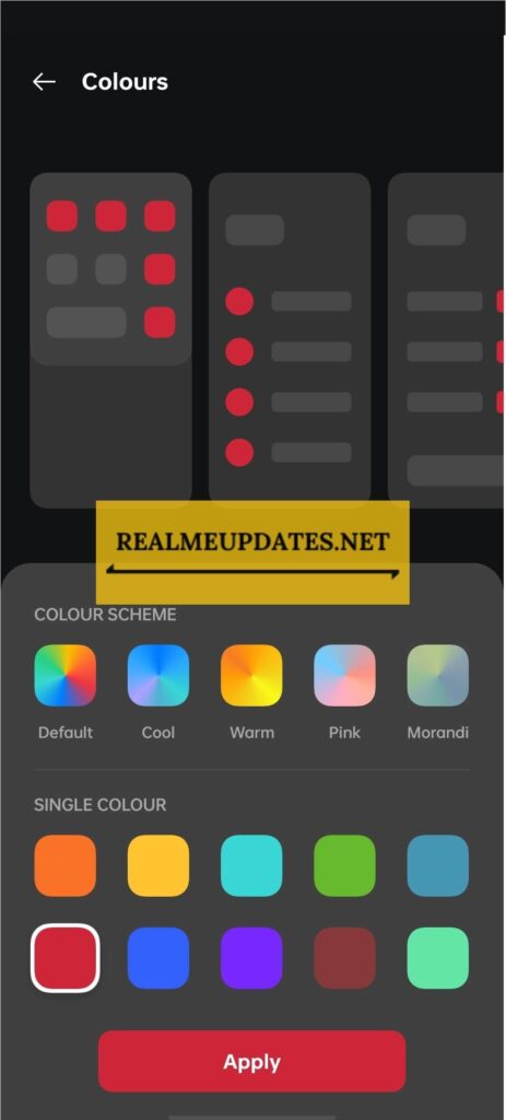 Realme UI 2.0 Global Theme Colors - RealmeUpdates.Net