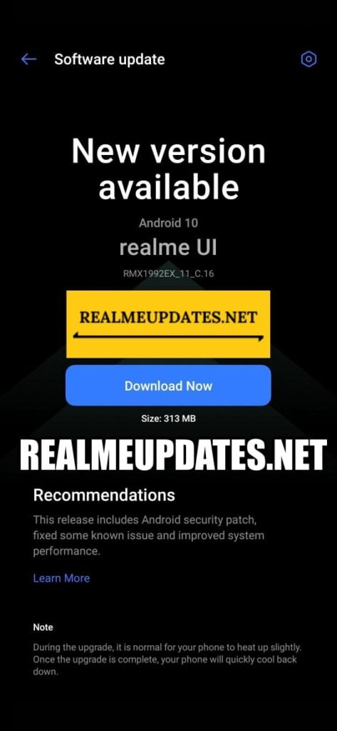 Realme X2 January 2021 Security Update Screenshot - RealmeUpdates.Net