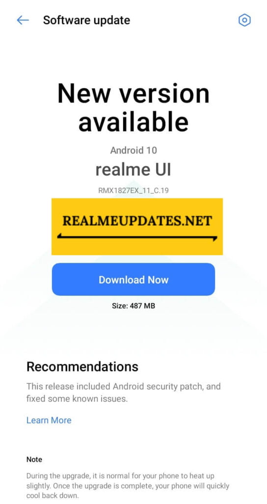 Realme 3i January 2021 Security Update Screenshot - RealmeUpdates.Net