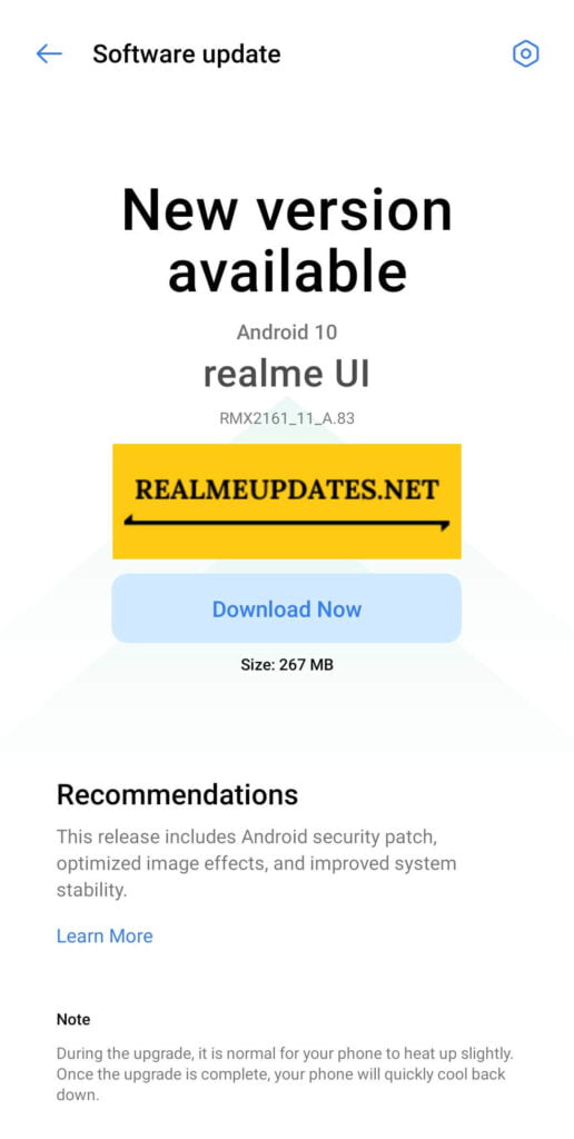 Realme Narzo 20 Pro January 2021 Security Update Screenshot - RealmeUpdates.Net