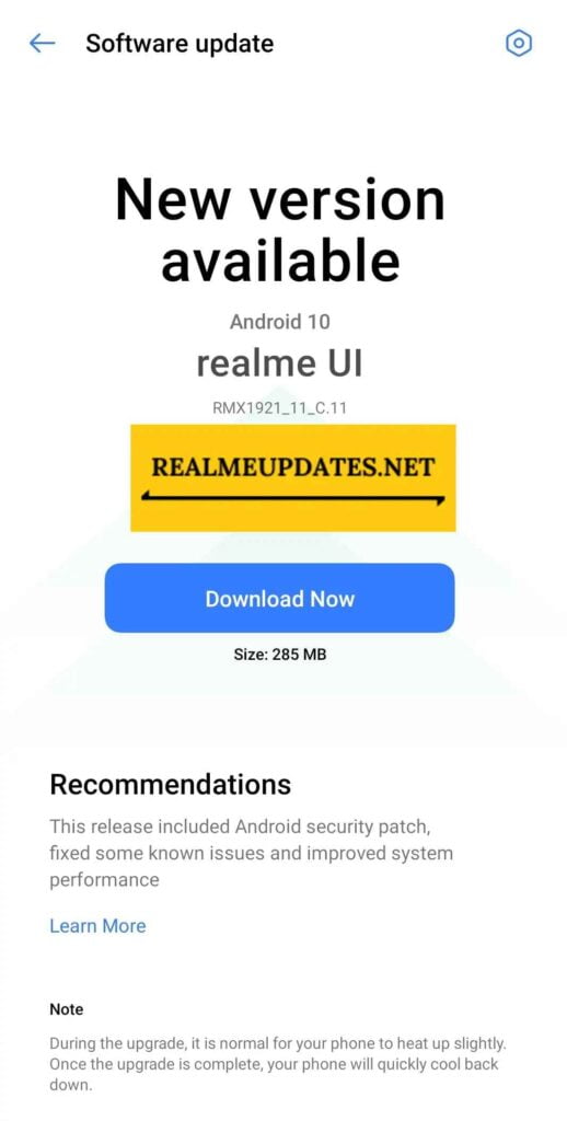 Realme XT March 2021 Security Update Screenshot - Realme Updates