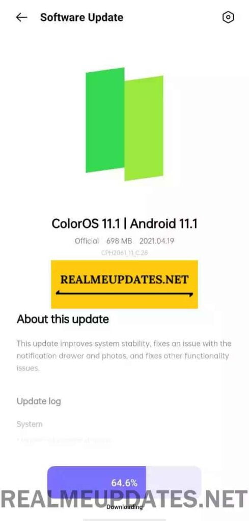Oppo A52 April 2021 Security Update Screenshot - Realme Updates
