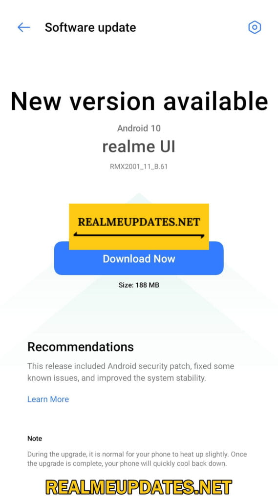 Realme 6 April 2021 Security Update Screenshot - Realme Updates