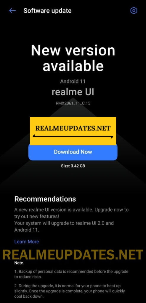 Realme 6 Pro Android 11 Realme UI 2.0 Update Screenshot - Realme Updates