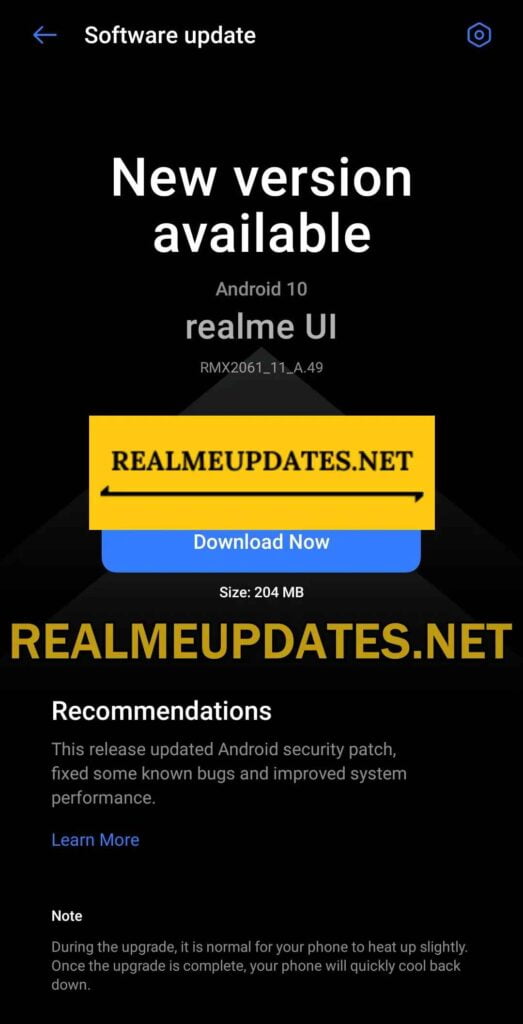 Realme 6 Pro April 2021 Security Update Screenshot - Realme Updates