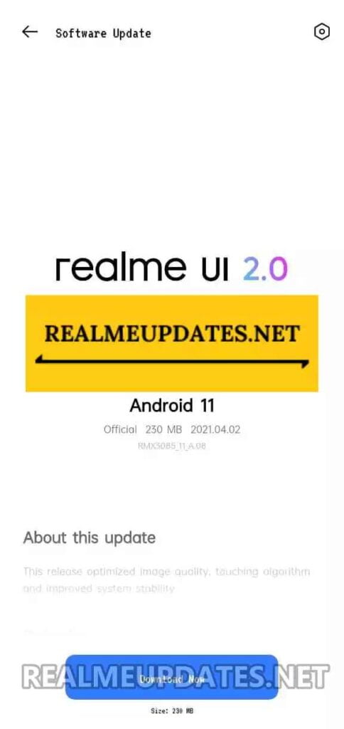 Realme 8 RMX3085_11_A.08 Update - Realme Updates