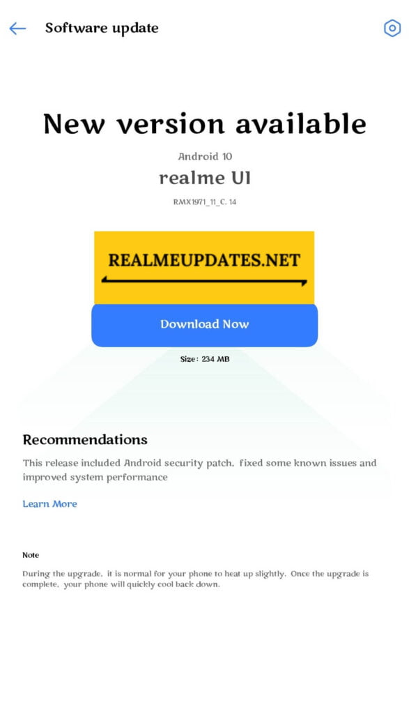 Realme 5 Pro May 2021 Security Update Screenshot - Realme Updates