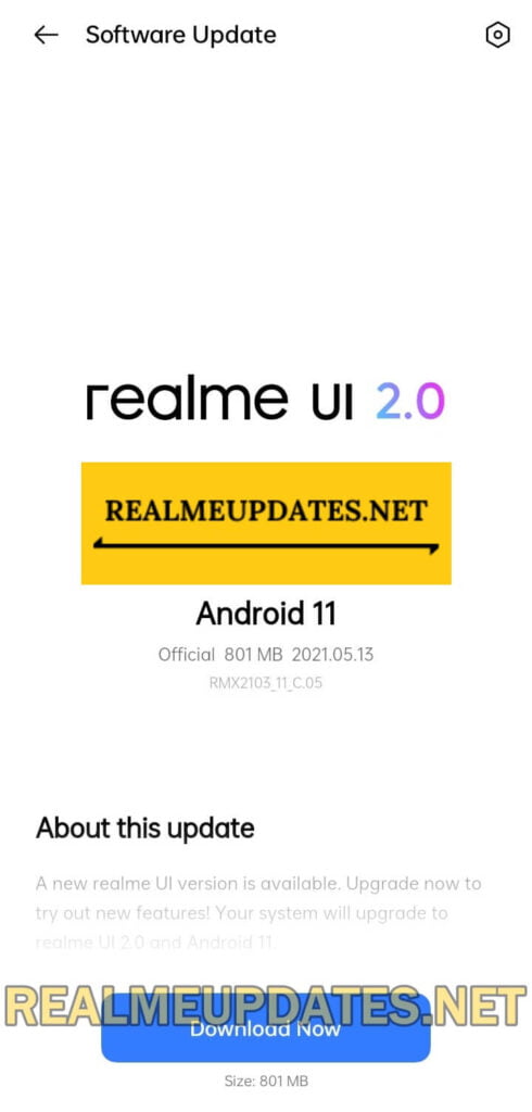 Realme 7i Android 11 Realme UI 2.0 Update Screenshot - Realme Updates