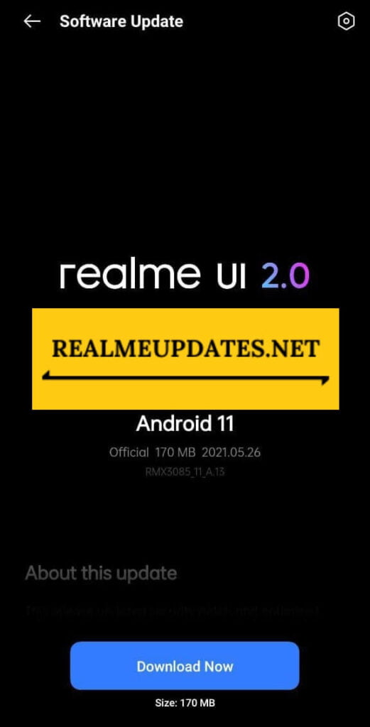 Realme 8 May 2021 Security Update Screenshot - Realme Updates