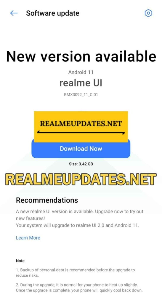 Realme X7 Android 11 Realme UI 2.0 Beta 1 Update Screenshot - Realme Updates