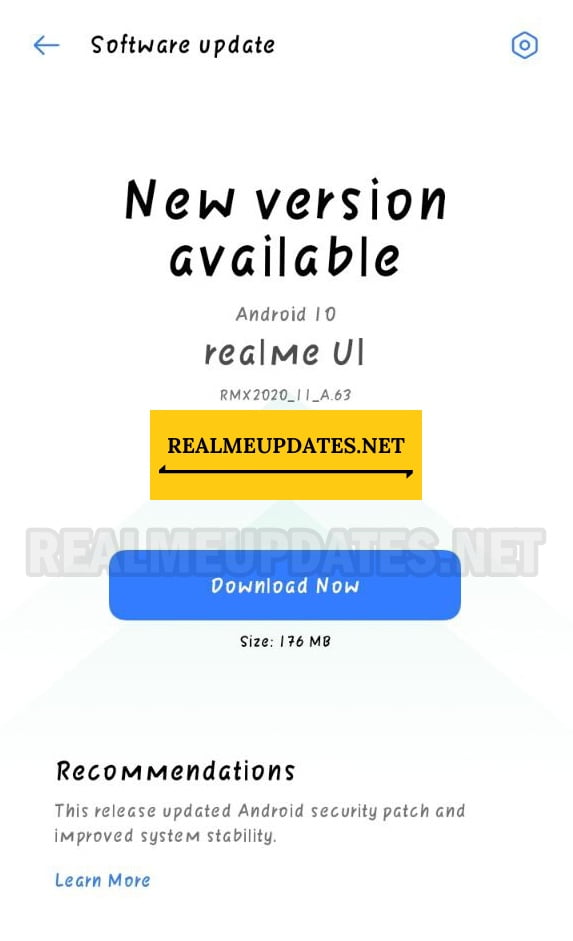 Realme Narzo 10A June 2021 Security Update Screenshot - Realme Updates