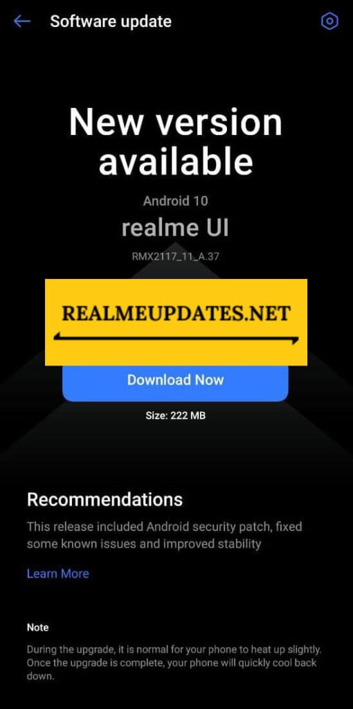 Realme Narzo 30 Pro May 2021 Security Update Screenshot - Realme Updates