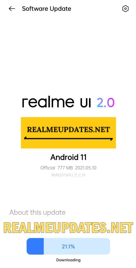 Realme X50 Pro May 2021 Security Update Screenshot - Realme Updates
