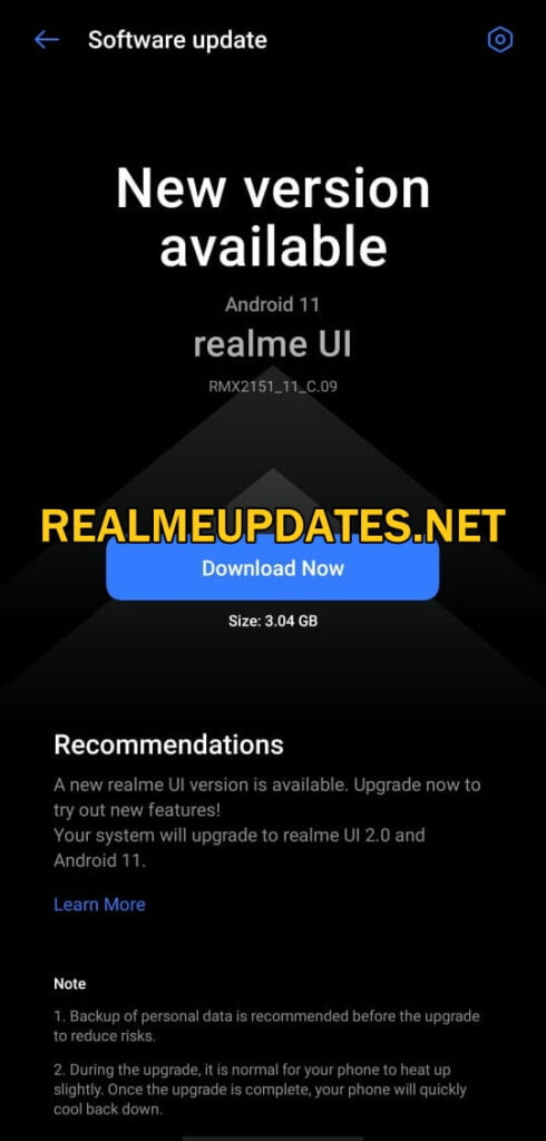 Realme 7 Android 11 Realme UI 2.0 Stable Update Screenshot - Realme Updates