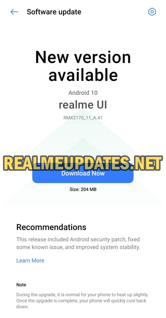 Realme 7 Pro June 2021 Security Update Screenshot - Realme Updates