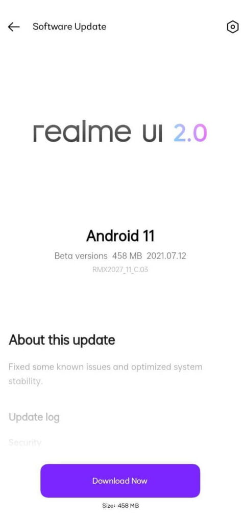 Realme C3 Android 11 Realme UI 2.0 Beta 3 Update Screenshot - Realme Updates