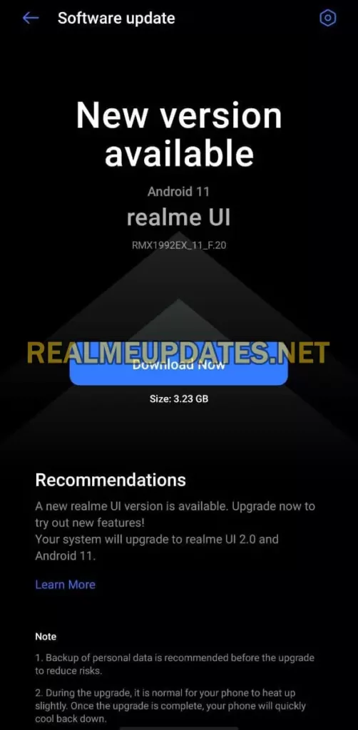 Realme X2 Android 11 Realme UI 2.0 Stable Update Screenshot - Realme Updates