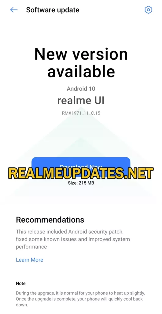 Realme 5 Pro Realme UI 1.0 July 2021 Security Update Screenshot - Realme Updates