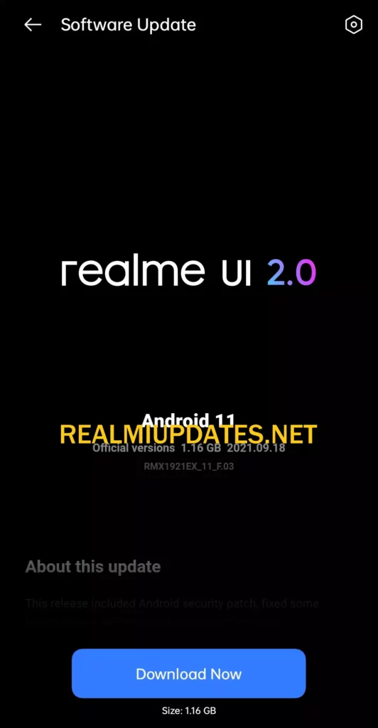 Realme XT Android 11 Realme UI 2.0 Stable Update ScreenShot - RealmiUpdates