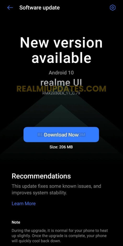 Realme 5i January 2022 Security Update Screenshot - RealmiUpdates.Com